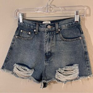 Superdown Blue Jean Shorts Distressed Size 23